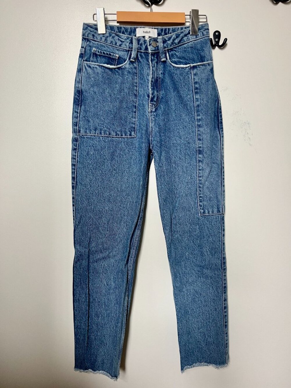 Ba&sh ASTEL Straight-Leg Jeans (Indigo Blue - US 2/FR 34)